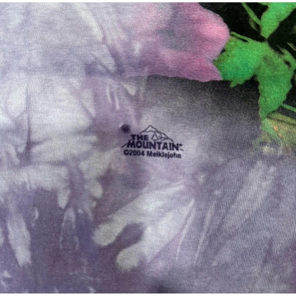 VTG Y2K The Mountain Purple Tie Dye Wood Butterfly Pixie Fairy T Shirt Men's 2XL